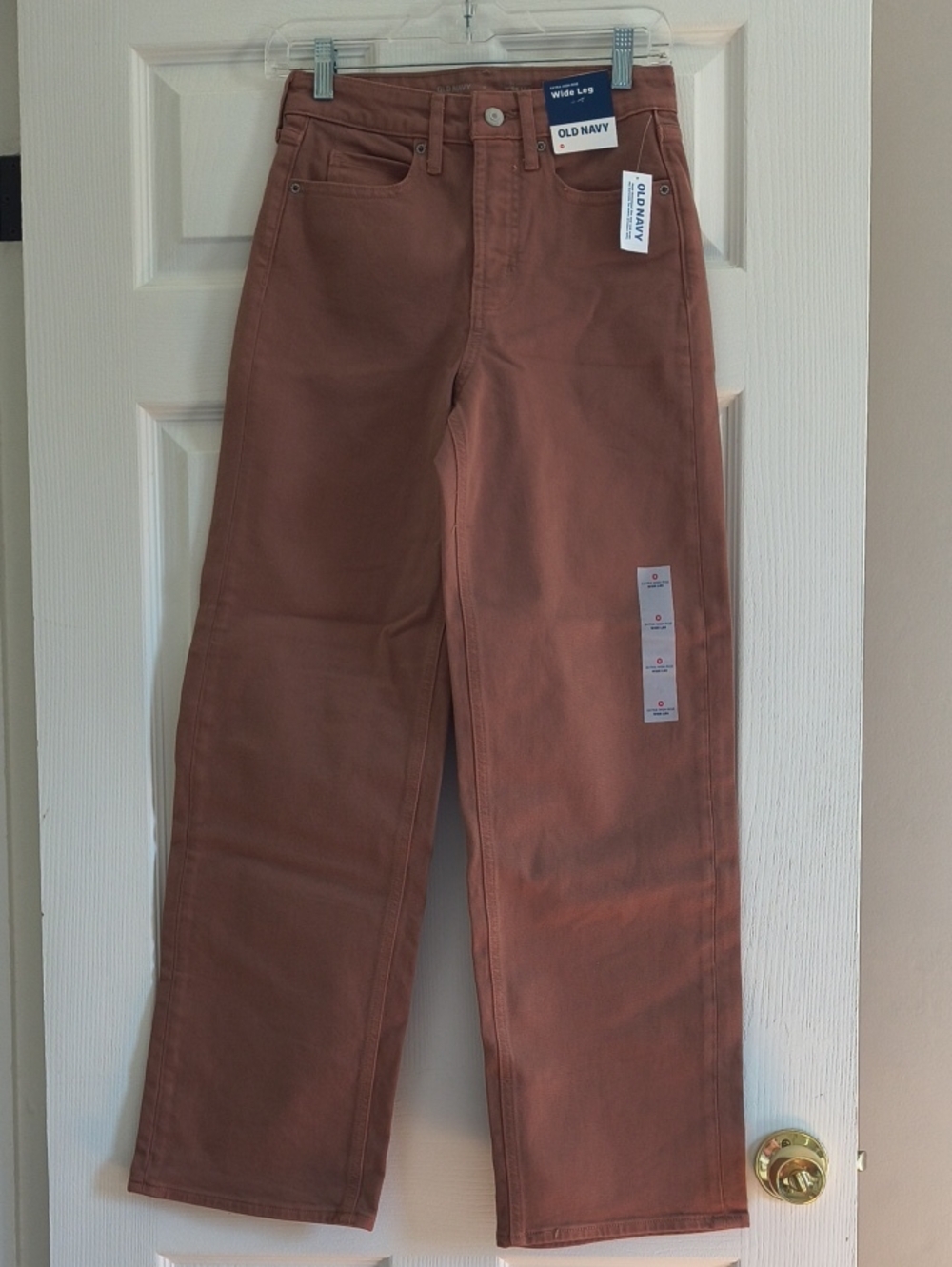 Old Navy Brown High Waist Wide Leg Jeans, Size 0/00